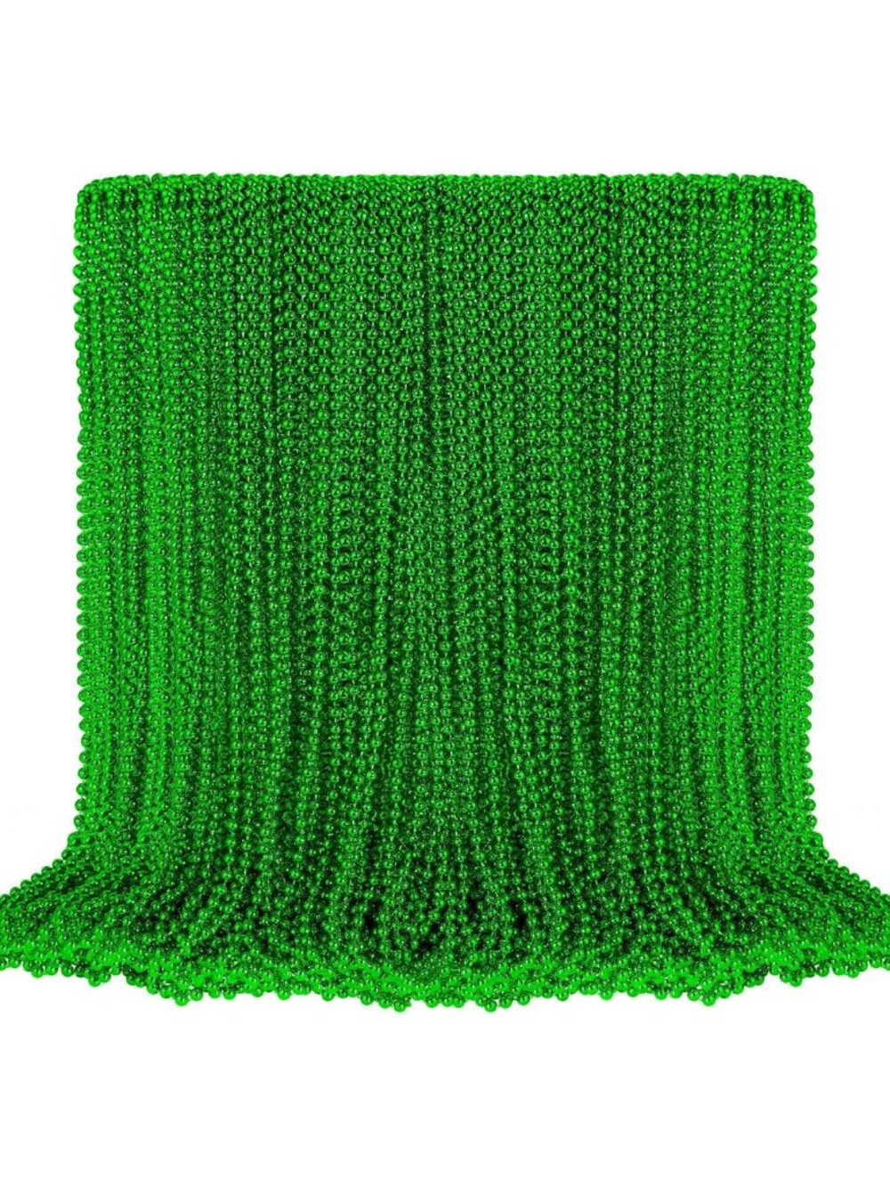 100 PCS St. Patrick's Day Green Beads Necklace 33" - Mardi Gras Party Favors